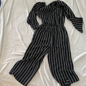 GIRLS Black and White Jumpsuit